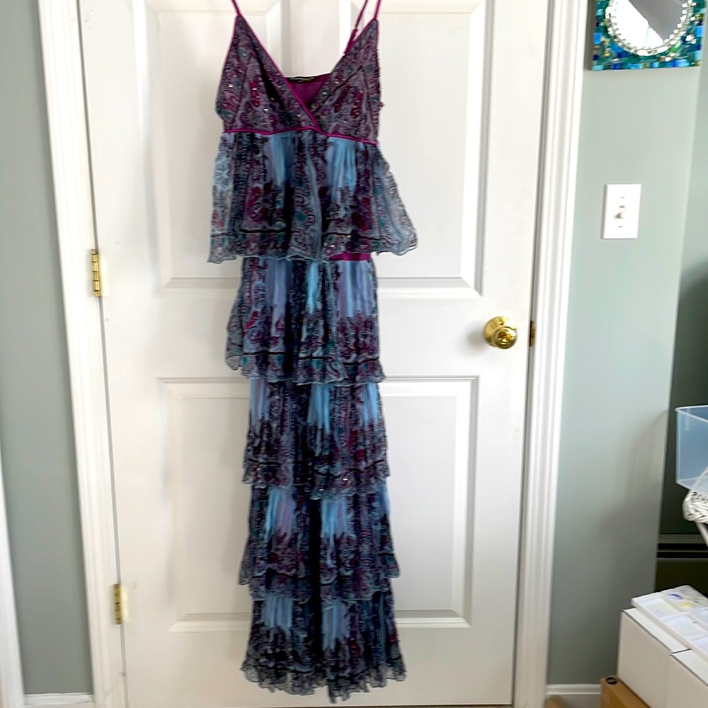 Beautiful flowy multi-layered maxi dress